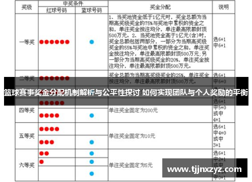 篮球赛事奖金分配机制解析与公平性探讨 如何实现团队与个人奖励的平衡